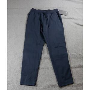 New Lululmeon Mens Pants M Blue Navy Zeroed In Slim Fit Fleece Tapered